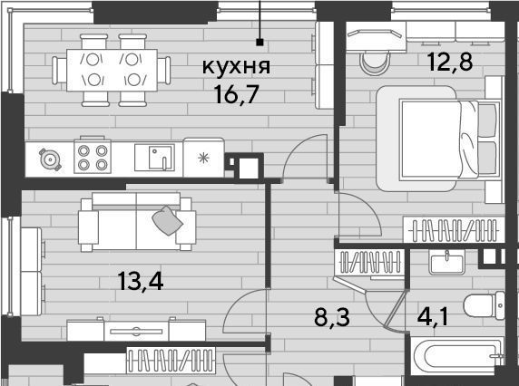 квартира г Краснодар р-н Прикубанский Догма Парк мкр фото 1