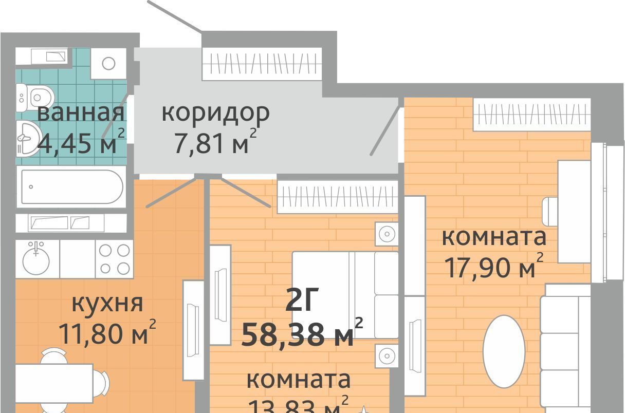 квартира г Екатеринбург р-н Верх-Исетский ВИЗ жилрайон, Семейный квартал Дружный жилой комплекс фото 1