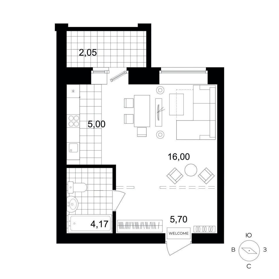 квартира г Березовский Берёзовский, ул. Гвардейская, 2, 623702 фото 1