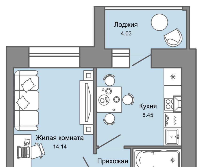 квартира г Ульяновск р-н Засвияжский Город Новаторов жилой комплекс фото 1