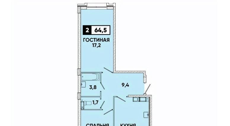 квартира г Ставрополь р-н Промышленный пр-кт Российский 17к/1 фото 1