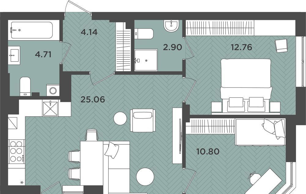 квартира г Калининград р-н Московский ул Интернациональная 14 фото 1