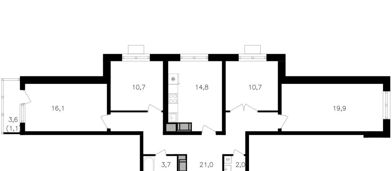 квартира г Москва ул Берзарина 2/2 поле, 32к, Октябрьское фото 1