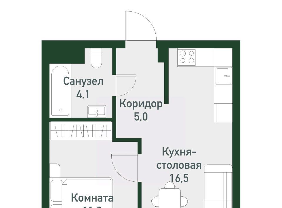 квартира п Западный р-н мкр Привилегия ул Спортивная 20 Кременкульское с/пос фото 1