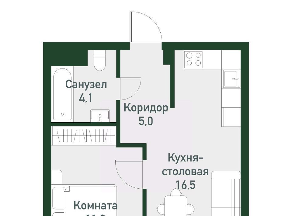 квартира п Западный р-н мкр Привилегия ул Спортивная 20 Кременкульское с/пос фото 1