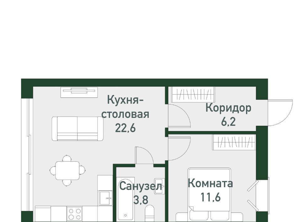 квартира р-н Сосновский п Западный р-н мкр Привилегия Кременкульское с/пос фото 1