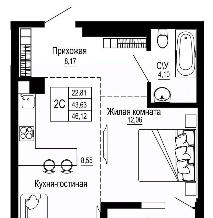 квартира г Ростов-на-Дону р-н Железнодорожный ул Привокзальная 3в фото 1