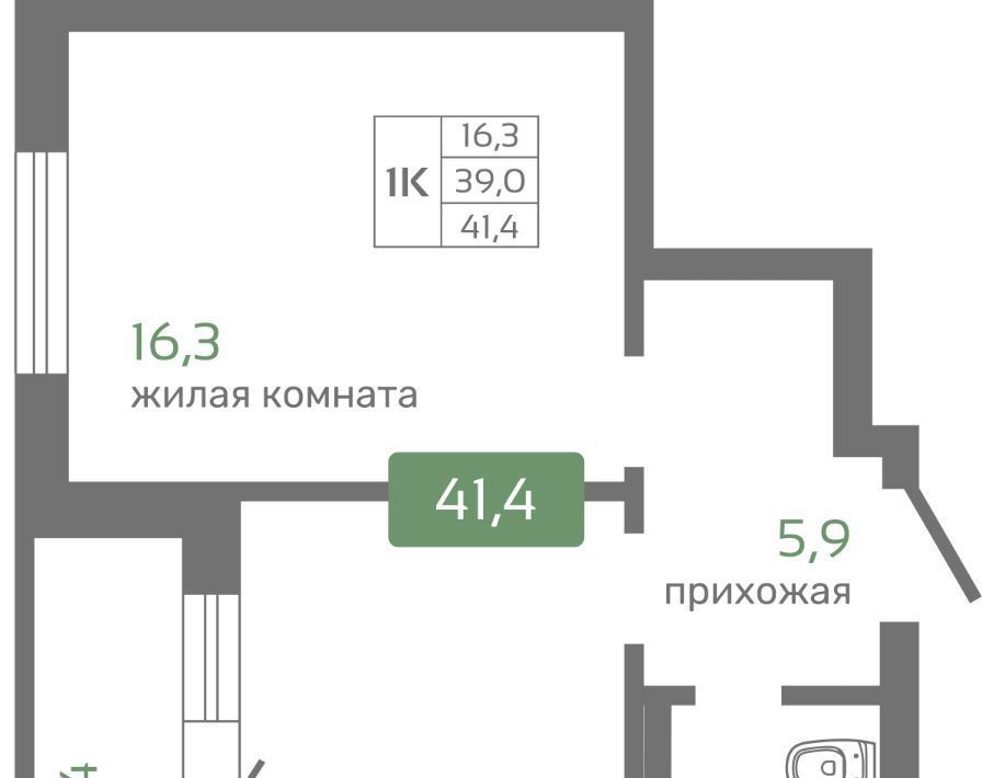 квартира г Красноярск р-н Октябрьский Мясокомбинат ЖК «Кедр» фото 1