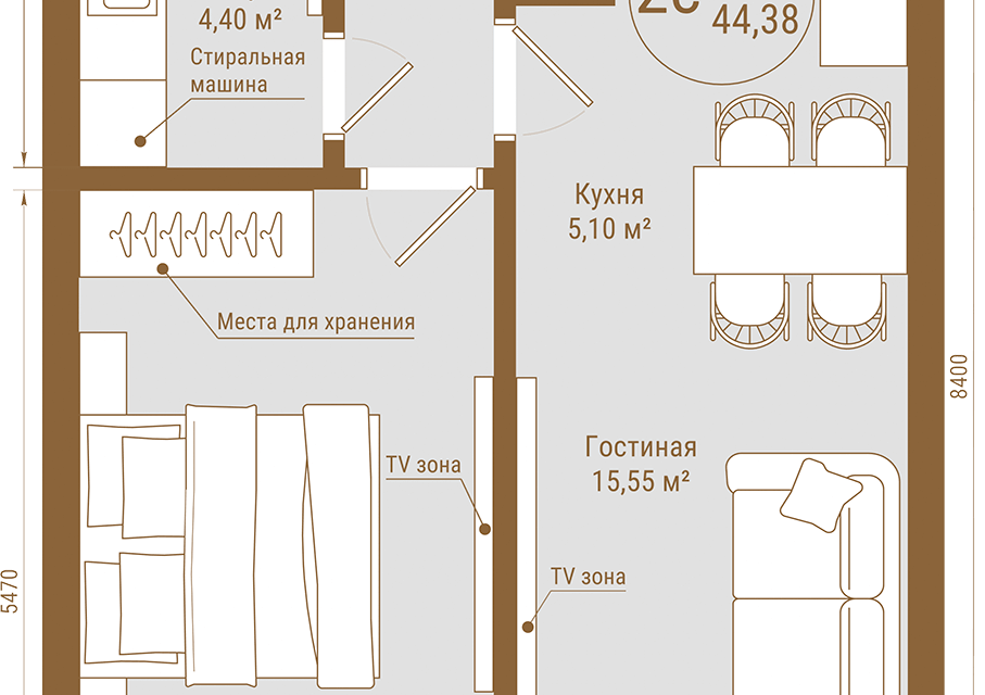 квартира г Уфа пр-кт Октября 75 городской округ Уфа фото 1