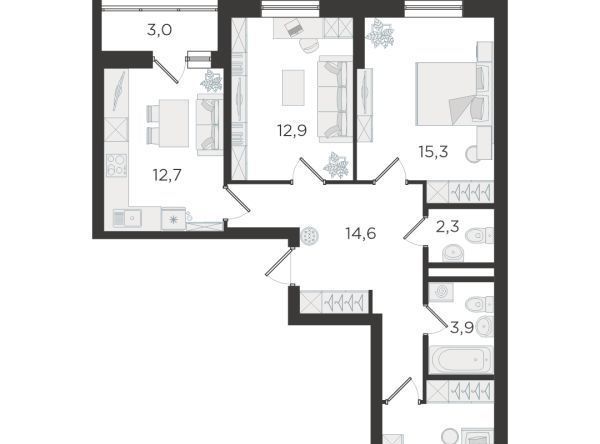 квартира г Екатеринбург Машиностроителей ул Учителей 33 фото 1