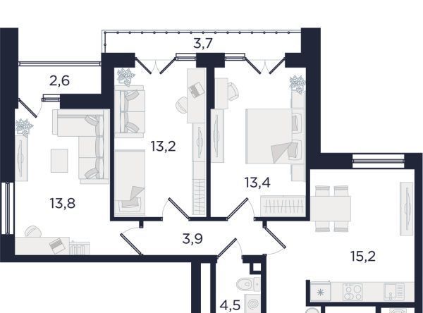 квартира г Екатеринбург Динамо ул Азина 3/1 фото 1