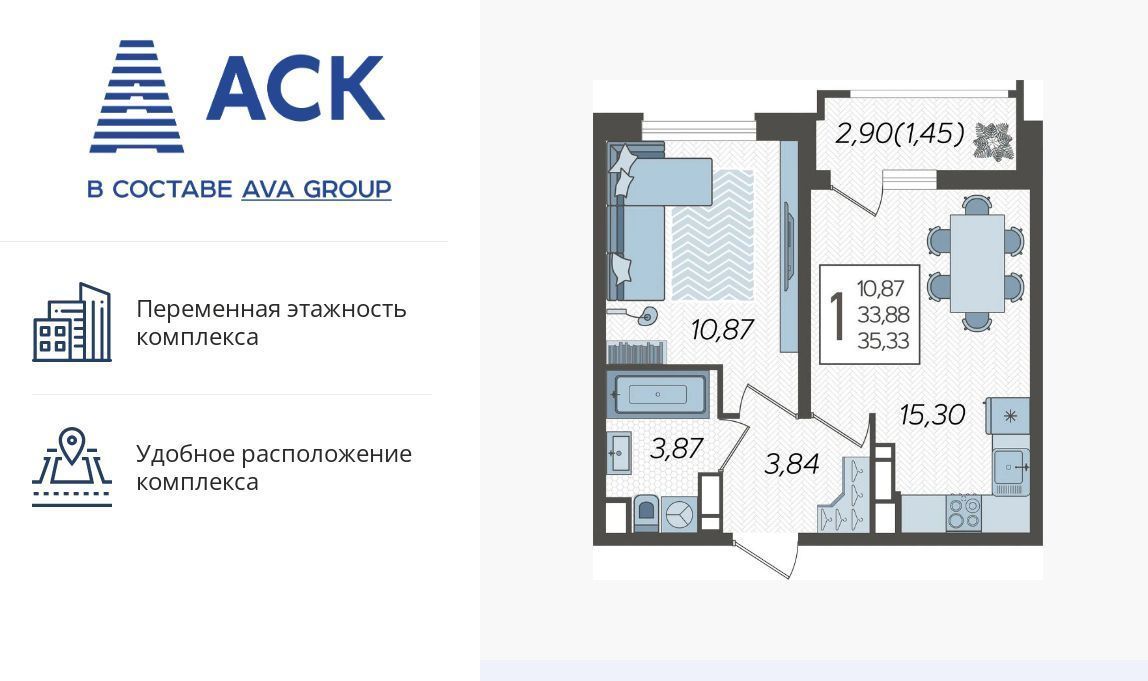 квартира г Краснодар р-н Карасунский ул Уральская 87/7 фото 1