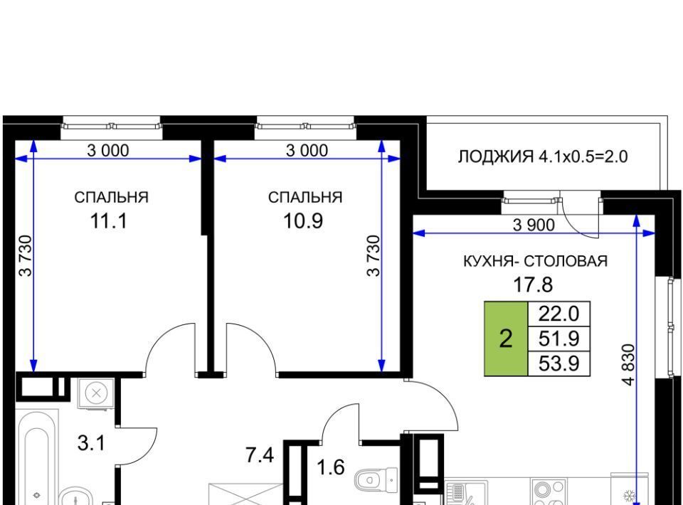 квартира г Краснодар р-н Прикубанский ул им. Героя Ростовского 8к/7 фото 1