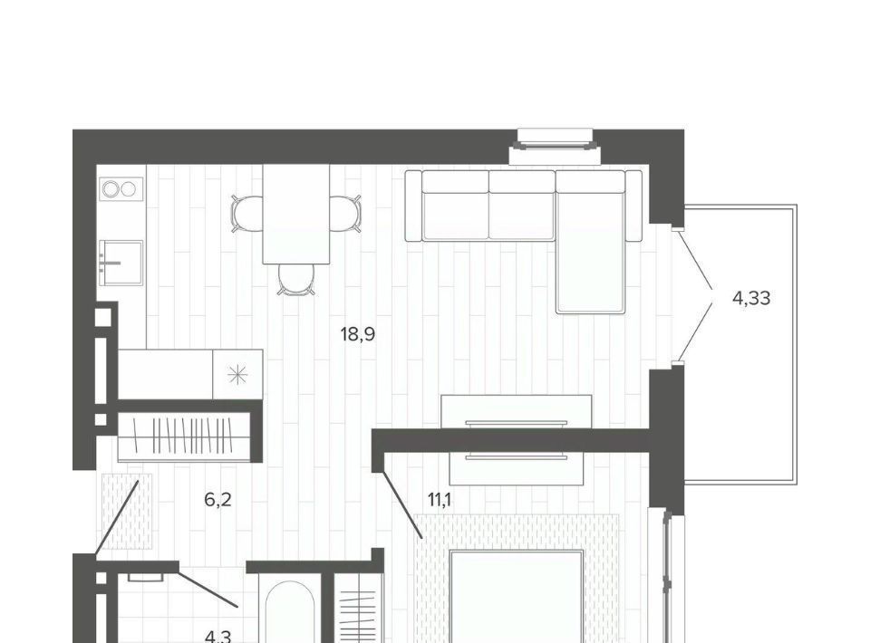 квартира г Барнаул р-н Центральный тракт Змеиногорский 35бк/2 фото 1