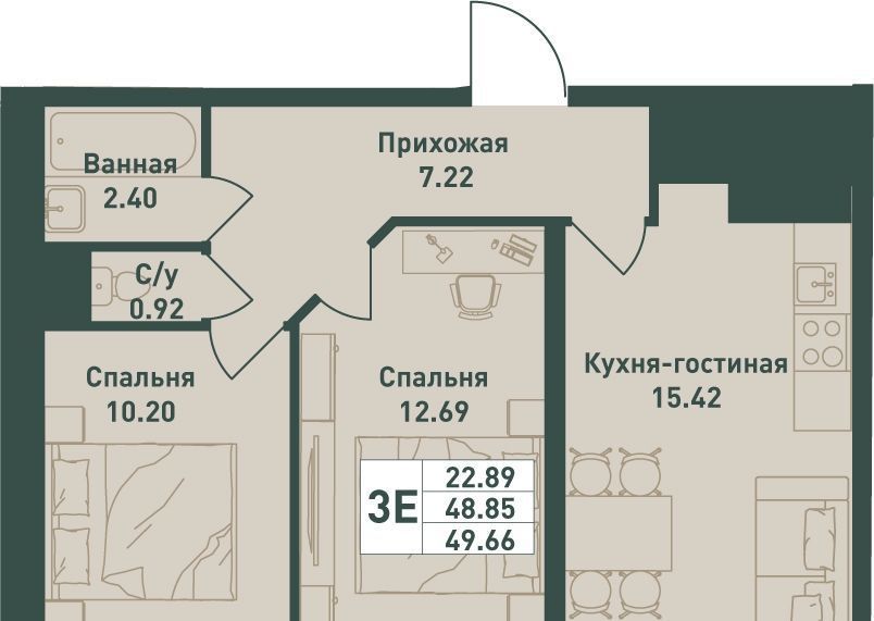 квартира р-н Всеволожский п им Свердлова мкр 1-й Рыбацкое фото 1