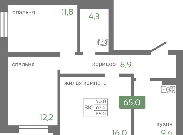 квартира г Красноярск р-н Октябрьский ул Норильская с 2 фото 1