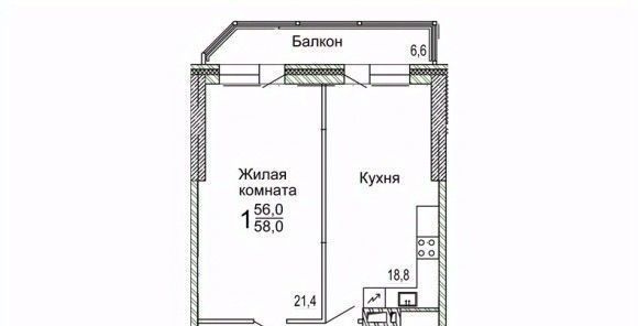 квартира г Владивосток п Трудовое ул Мандельштама 7к/1 фото 1