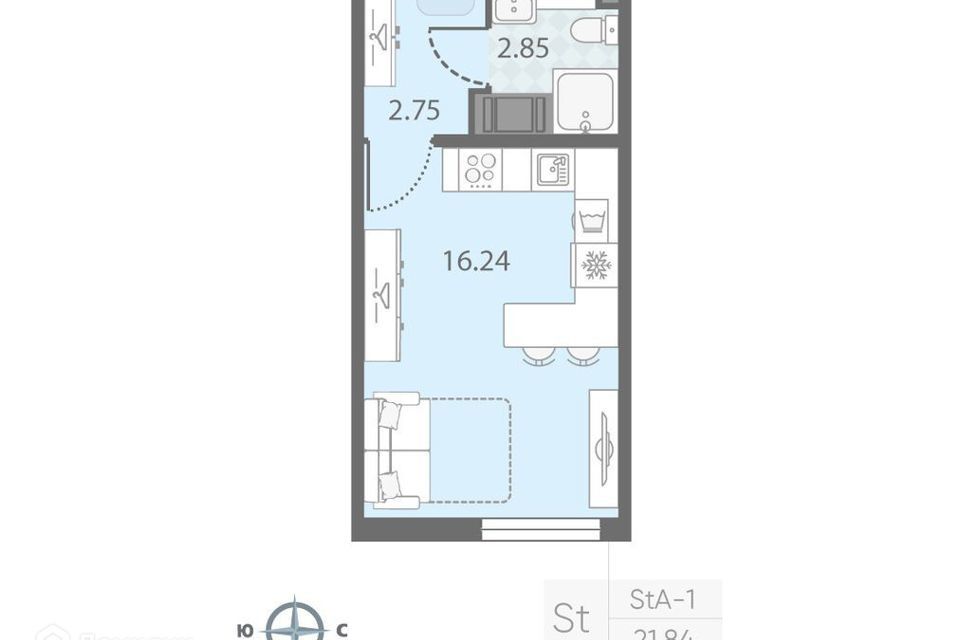 квартира г Санкт-Петербург ул Маршала Казакова 21 Красносельский район фото 1