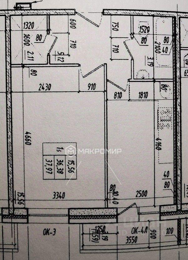 квартира р-н Всеволожский г Мурино пр-кт Авиаторов Балтики 3 ЖК «Мой город» Муринское городское поселение фото 2