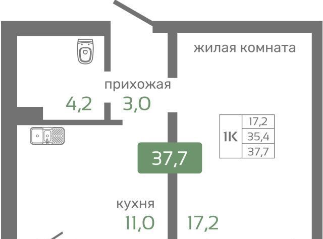 квартира г Красноярск р-н Октябрьский ул Норильская с 2 фото 1