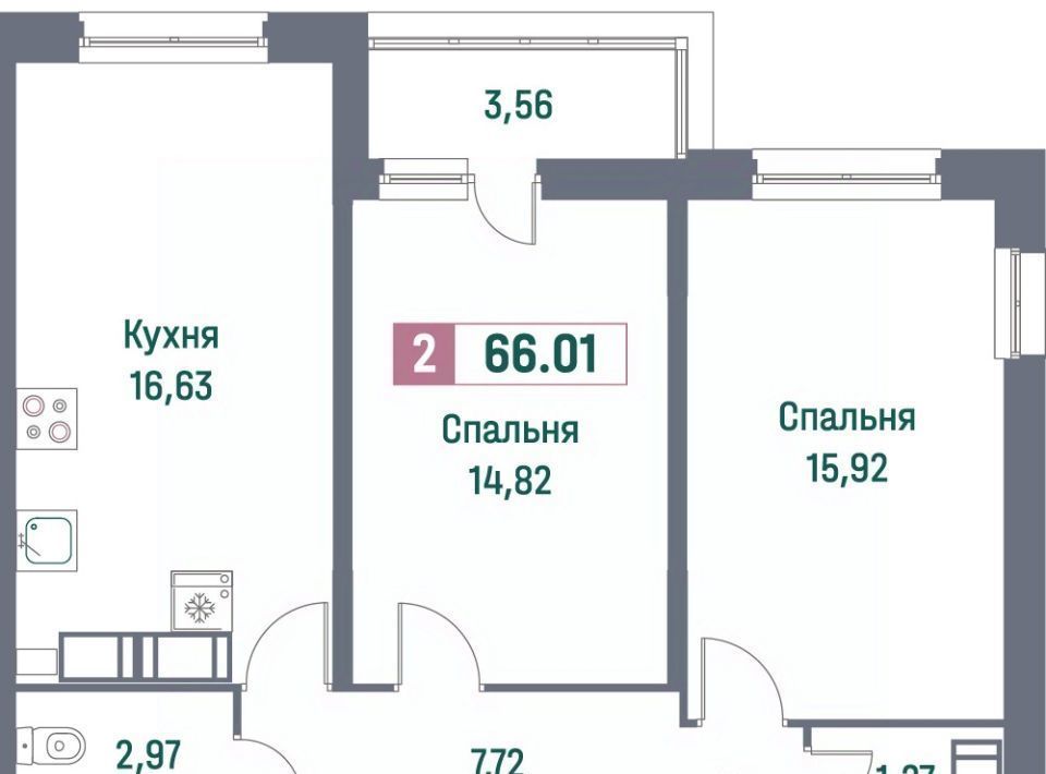 квартира р-н Всеволожский г Мурино пр-кт Ручьевский 1/24 Девяткино фото 1