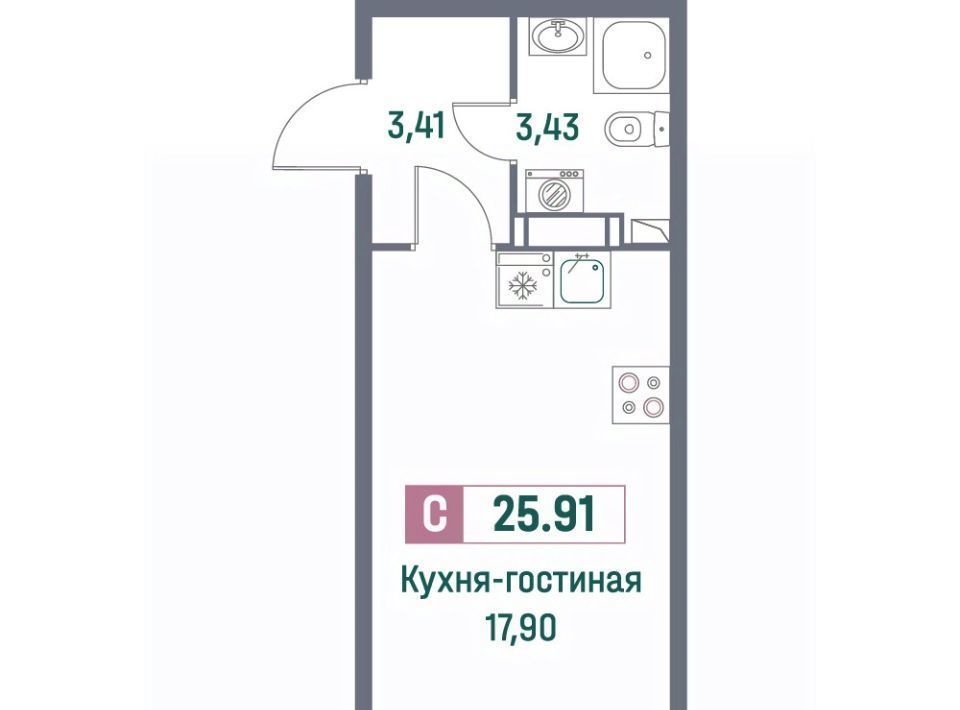 квартира р-н Всеволожский г Мурино ЖК «Фотограф» Девяткино фото 1