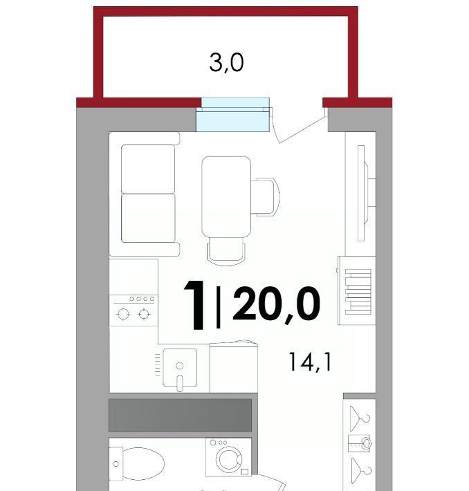 квартира р-н Калининский д Батино ул Сергея Есенина 15 фото 1