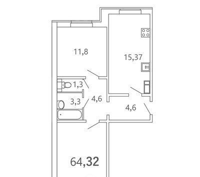 квартира г Саратов р-н Заводской ул им Кривохижина Александра 8 фото 6