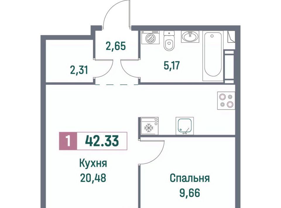 квартира р-н Всеволожский г Мурино пр-кт Авиаторов Балтики 23к/3 Девяткино фото 1