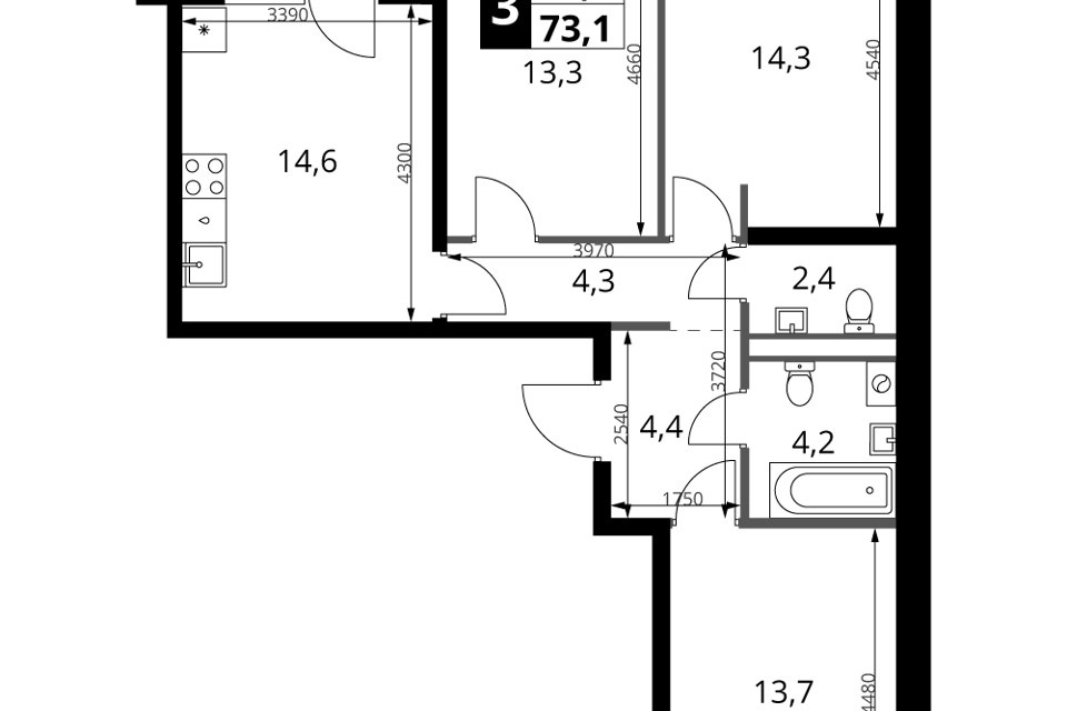 квартира г Москва проезд Проектируемый 727-й Новомосковский административный округ фото 1