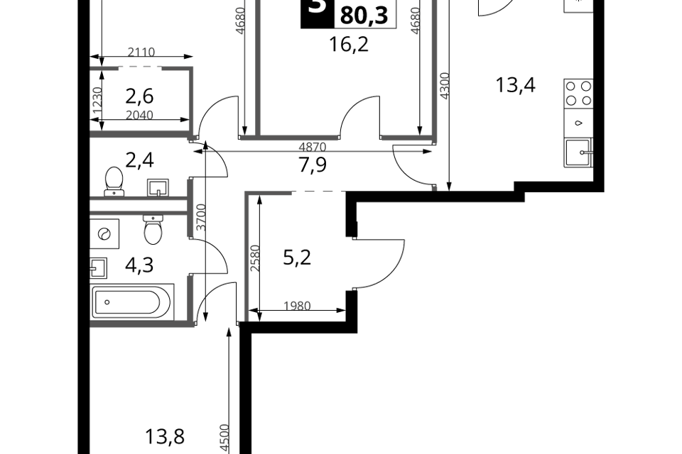 квартира г Москва проезд Проектируемый 727-й Новомосковский административный округ фото 1