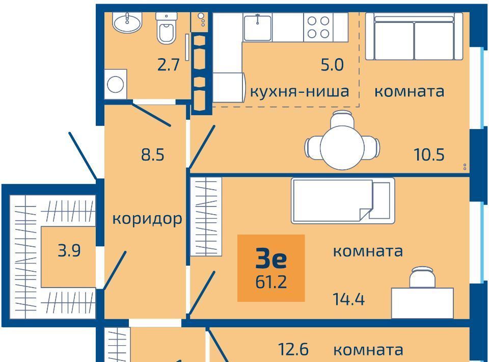 квартира г Пермь р-н Мотовилихинский ул Целинная 59 фото 1