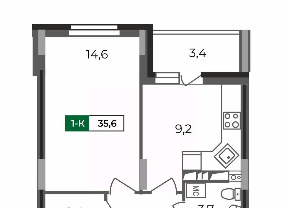 квартира г Владимир р-н Октябрьский б-р Сталинградский 5 фото 1