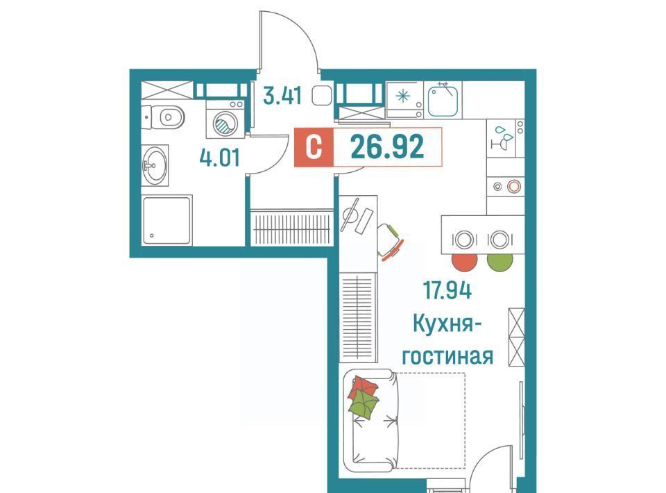 квартира р-н Всеволожский г Мурино ул Екатерининская 18/3 Девяткино фото 1