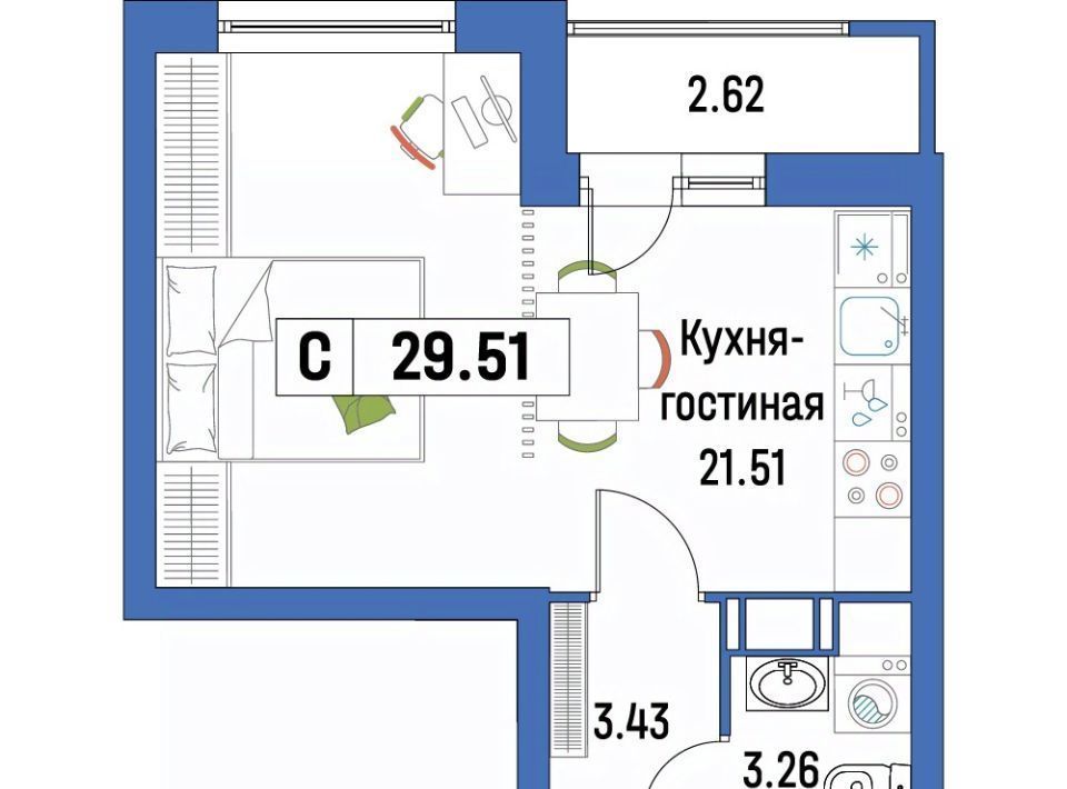 квартира р-н Всеволожский г Мурино ЖК «Урбанист» Девяткино фото 1