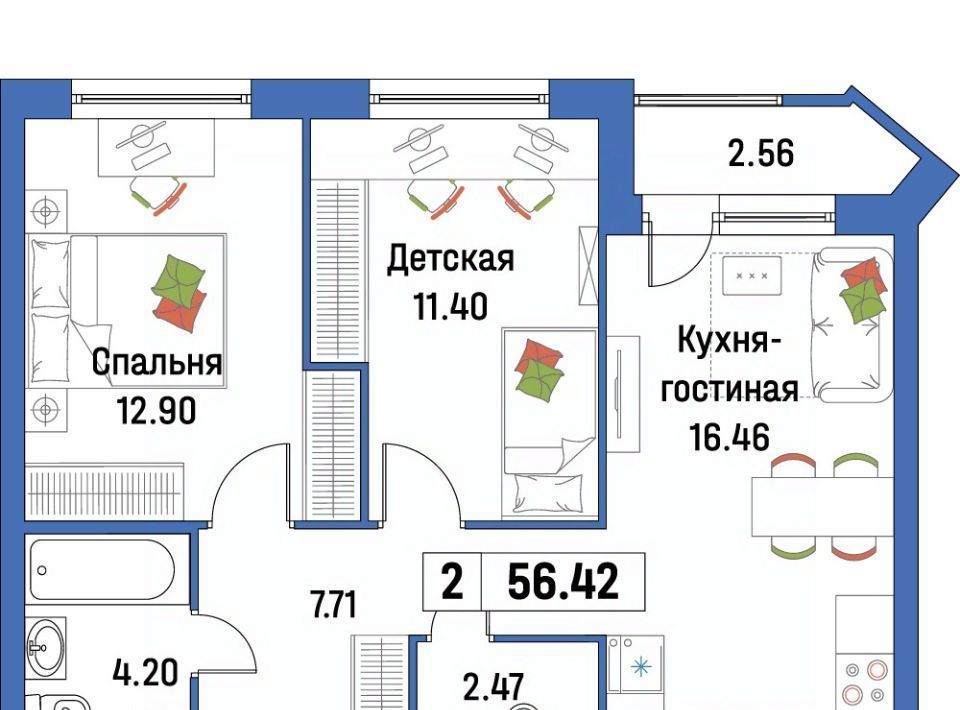 квартира р-н Всеволожский г Мурино ЖК «Урбанист» Девяткино фото 1