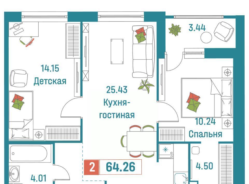 квартира р-н Всеволожский г Мурино ул Екатерининская 18/3 Девяткино фото 1