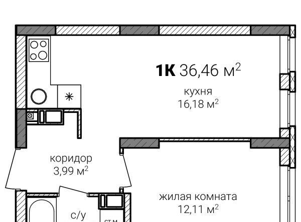 квартира г Нижний Новгород Горьковская ЖК Зенит-2 фото 1