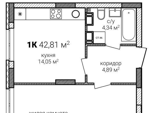 квартира г Нижний Новгород Горьковская ЖК Зенит-2 фото 1