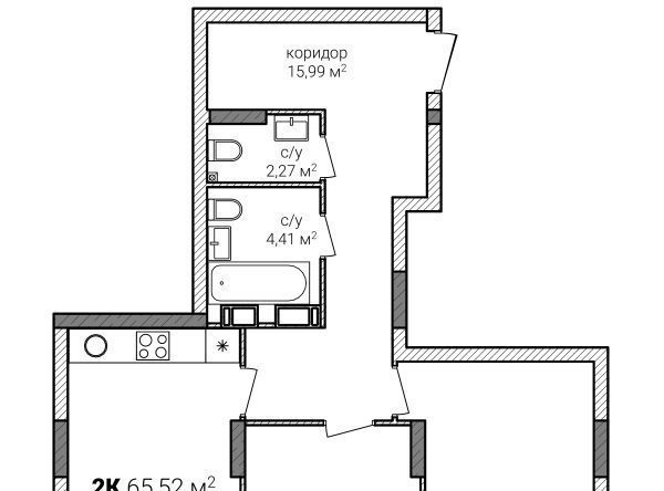 квартира г Нижний Новгород Горьковская ЖК Зенит-2 фото 1