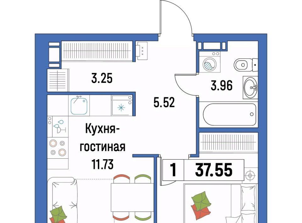 квартира р-н Всеволожский г Мурино ЖК «Урбанист» Девяткино фото 1