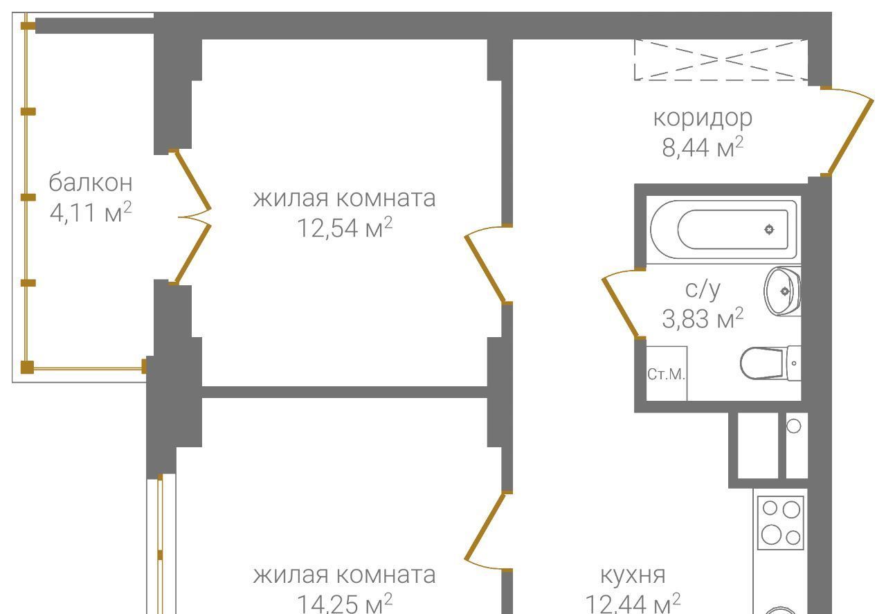 квартира г Нижний Новгород Горьковская ул 2-я Оранжерейная 6а фото 2