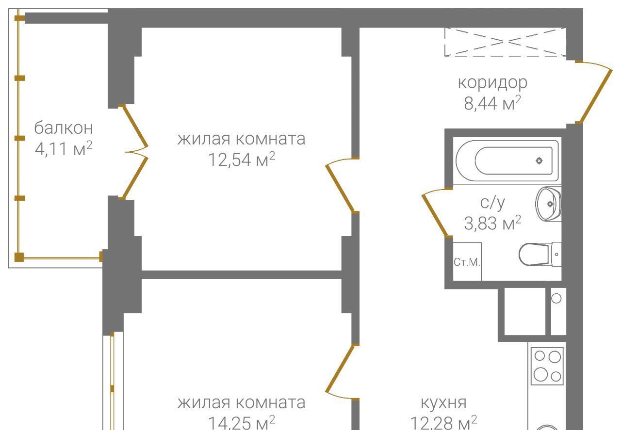 квартира г Нижний Новгород Горьковская ул 2-я Оранжерейная 6а фото 2