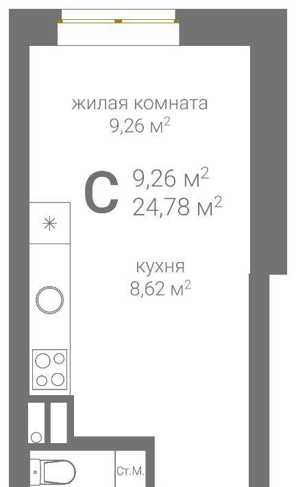 квартира г Нижний Новгород Горьковская ул 2-я Оранжерейная 6а фото 2