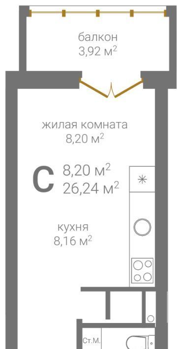 квартира г Нижний Новгород Горьковская ул 2-я Оранжерейная 6а фото 2