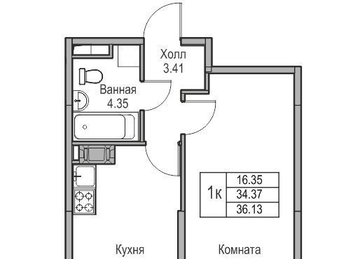 квартира г Санкт-Петербург ул Ивинская 1к/4 Беговая фото 1