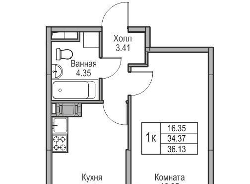 квартира г Санкт-Петербург ул Ивинская 1к/4 Беговая фото 1