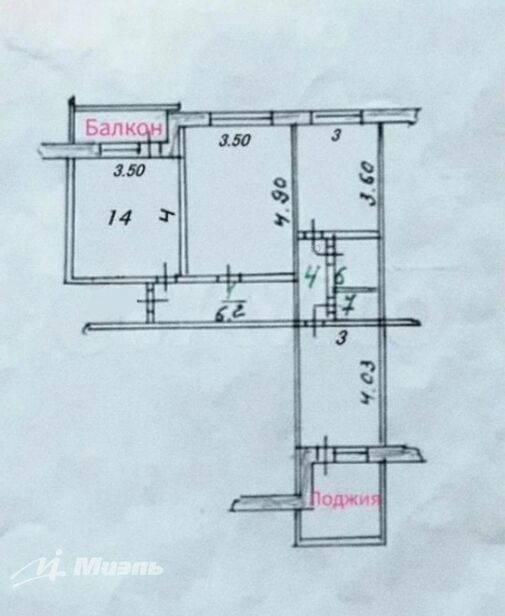 квартира г Орел р-н Железнодорожный ул 1-я Курская 54 фото 19