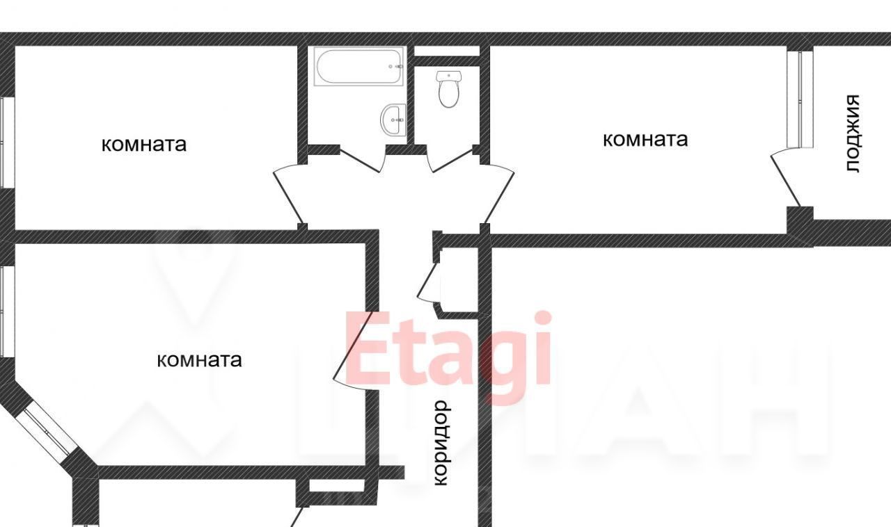 квартира г Сургут проезд Первопроходцев 13 25-й фото 2