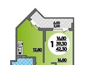 квартира г Краснодар р-н Прикубанский ул Героев-Разведчиков 17к/1 фото 1